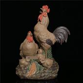 石湾娃娃陶瓷生肖鸡饰品入口电视柜客厅家居装 饰带来财富和宝藏镇