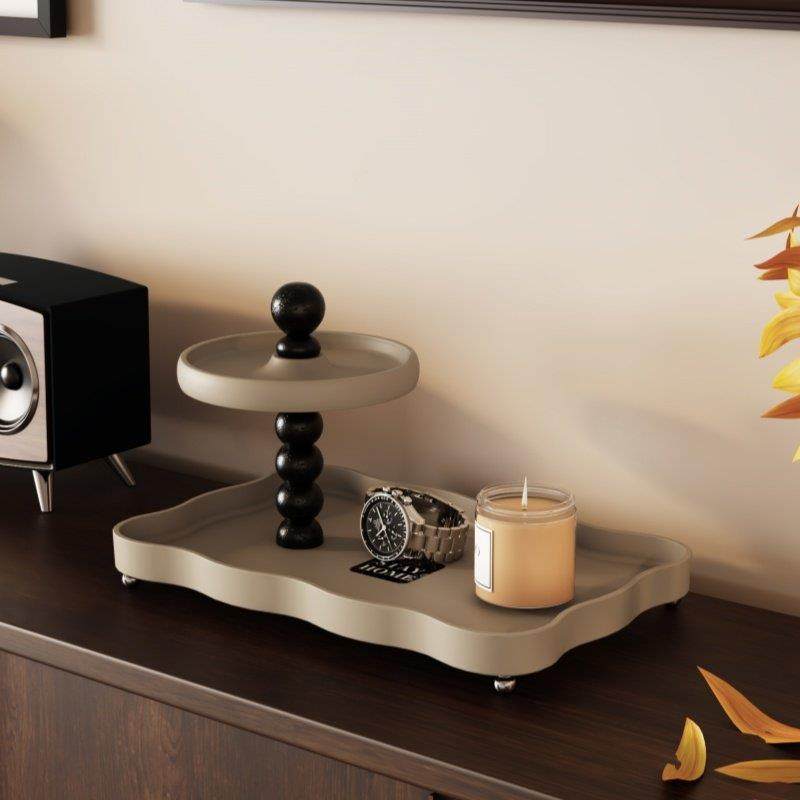 创意玄关钥匙收纳桌面整理架香水化妆品梳妆台展示架首饰盒摆件