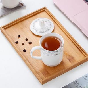 定制杯 景德镇陶瓷茶杯带盖家用水杯办公杯会议杯子大号6只10只装