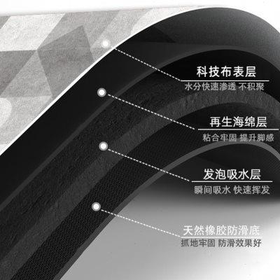 硅藻泥厨房地垫吸水防滑可擦免洗进门门口地毯耐脏家用长条可定制