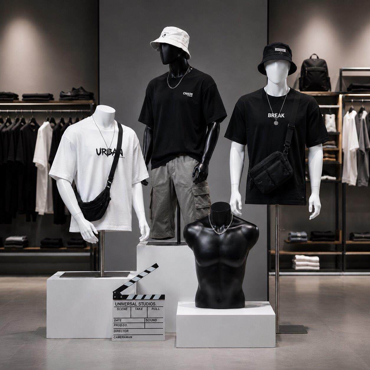 男装店半身模特道具男人台模特架子服装店全身假人体内衣展示架