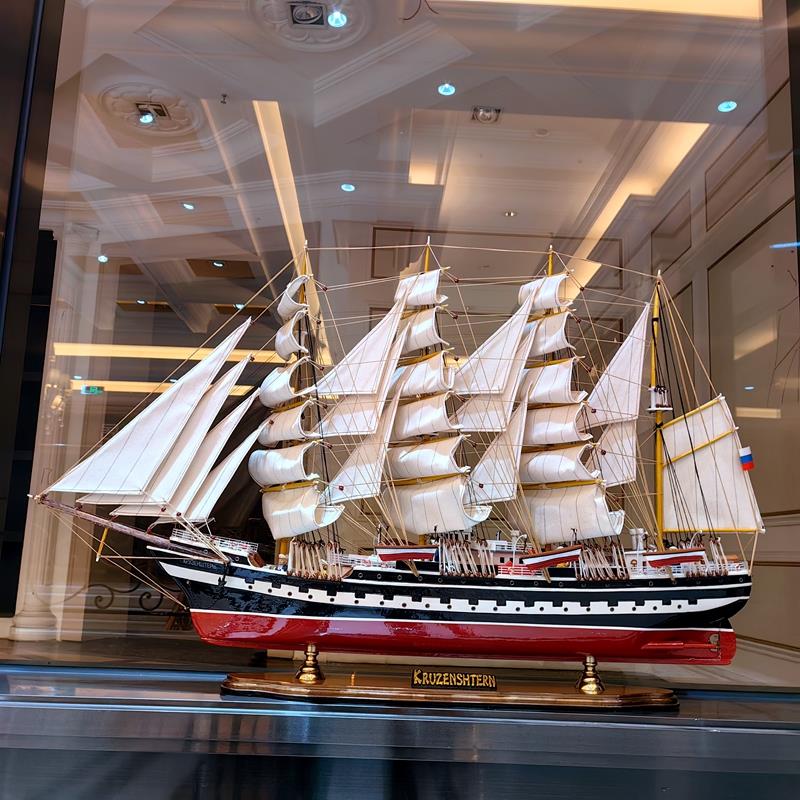 欧式实木帆船模型摆件一帆风顺帆创意工艺品客厅装饰品轻奢迁乔