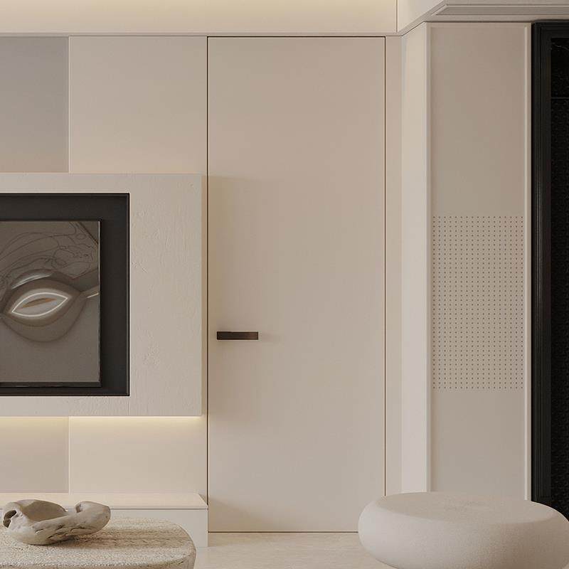 极简隐形门窄边无框门定制室内门涂料门隐藏门暗门铝木门卧室房门