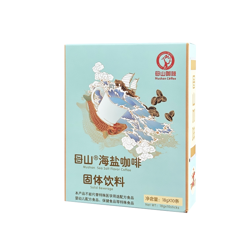 母山三合一炭烧海盐提神速溶咖啡