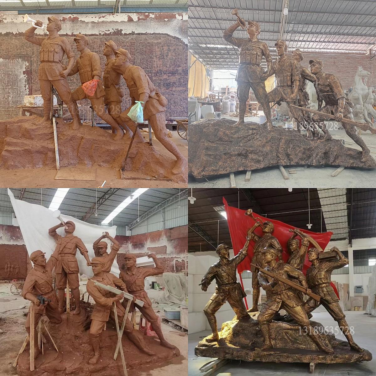 泽丰玻璃钢红军铸铜校园法院人物雕塑广场园林民族文化人物雕塑
