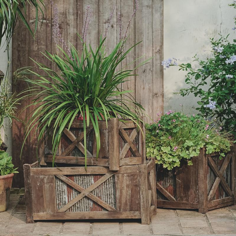 巴洛克花园铁实木花盆美国覆古老户外户外阳台屋顶蔬菜箱