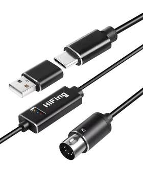 单头转五针迷笛电缆适用于Roland数码鼓Td4Kp25Kv11Kv连接iPad手
