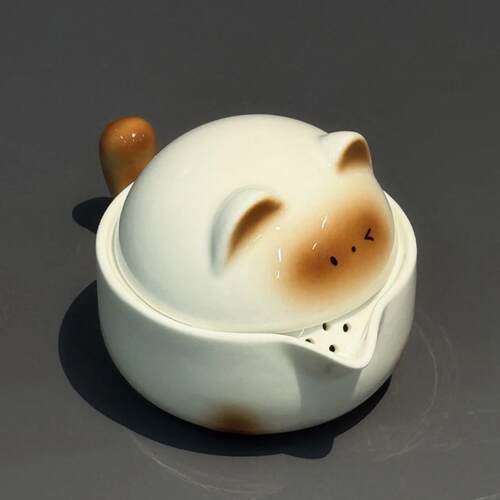 MOMO暹罗猫旅行茶具可爱便携式茶具茶杯套装户外露营YX