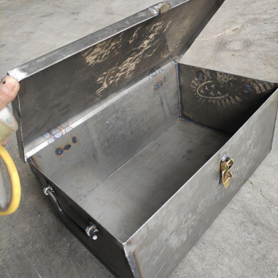 定制铁皮堆高机机修周转箱加厚有盖货车拖拉机工具箱铁箱子