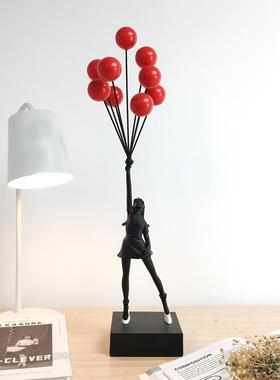 现货BalloGirlBanksy班克西1.2米气球女孩摆件雕塑现代简约装饰品