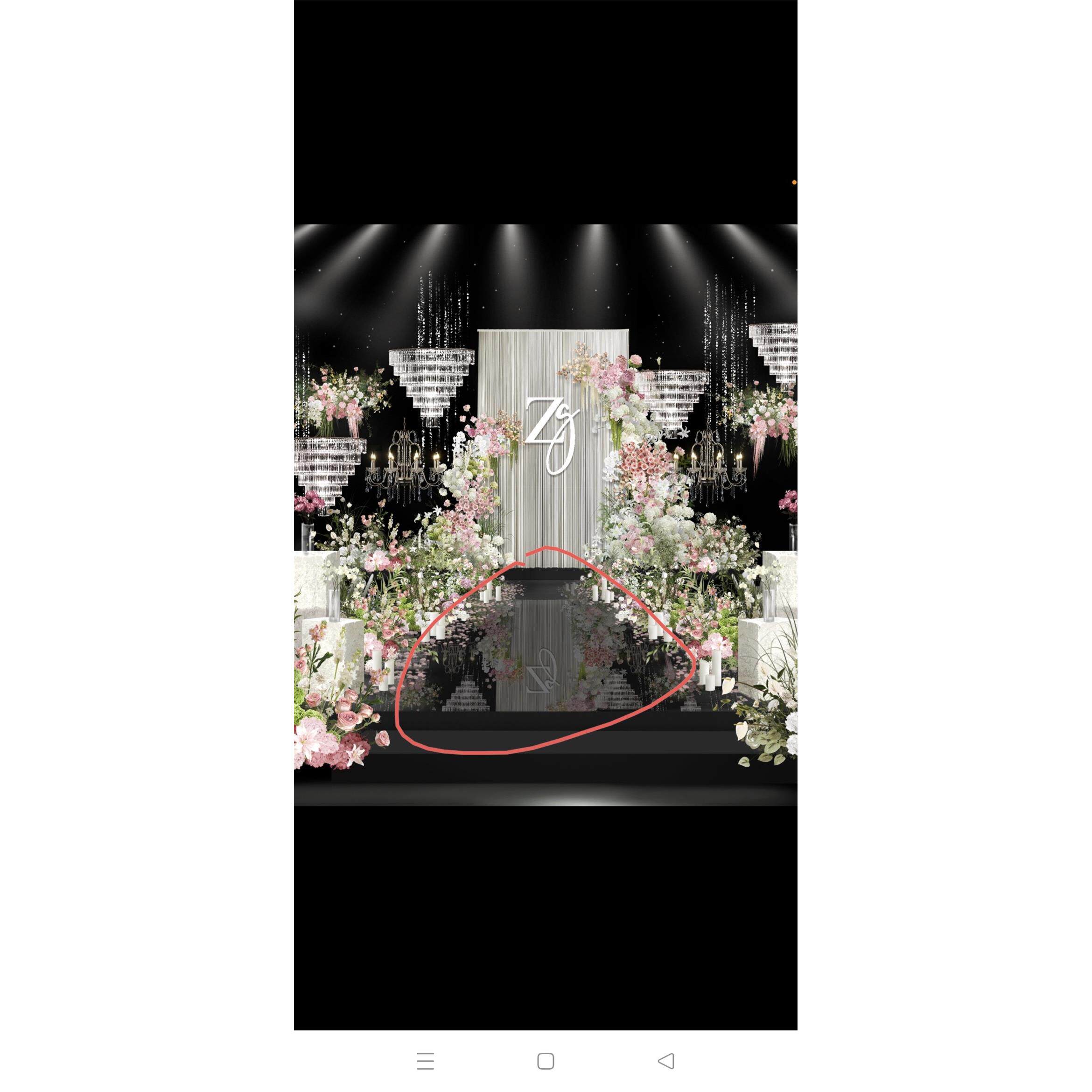 黑色镜面地毯塑料款结婚庆典反光舞台t桌布置创意道具一次性地毯