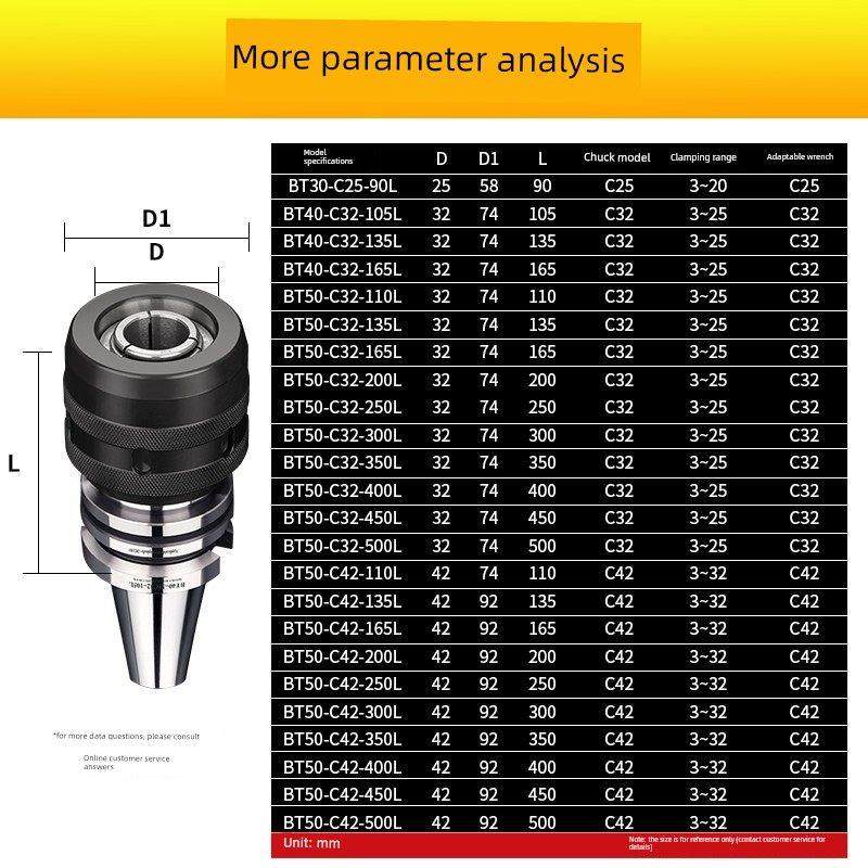 山固强力刀柄MT4/5 NT30/NT40/50-C32数控铣床直筒铣刀夹持强力筒