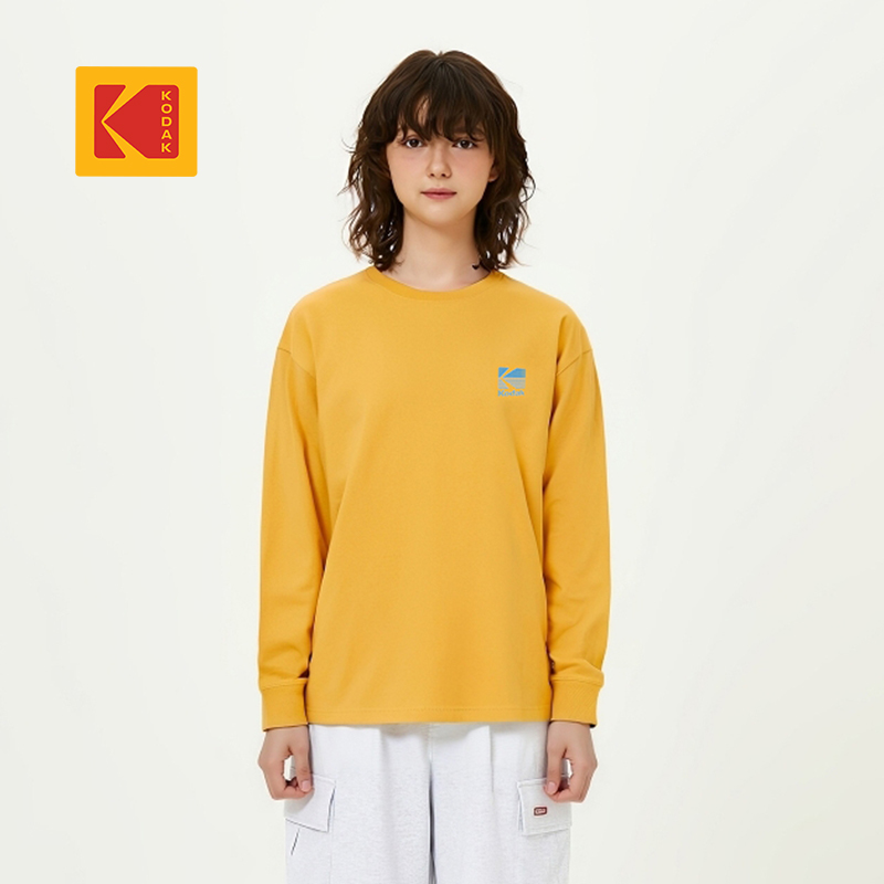 柯达男女同款简约休闲长袖上衣