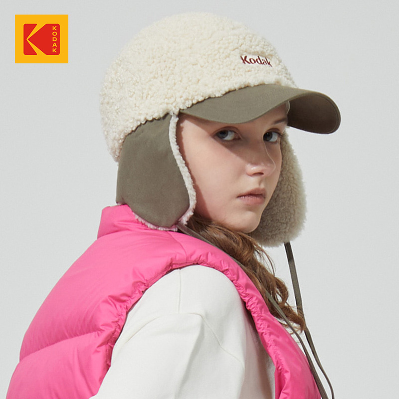 KODAK男女同款加绒鸭舌帽