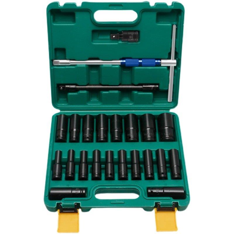电动起子套筒套装8-32mm大飞加长内六角软杆套筒头机修汽修组套