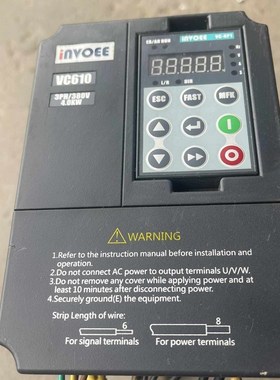 拍前询价英沃invoee变频器VC610-4T0040G/4KW/3议价