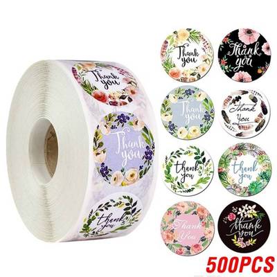 500pcs Thank You Stckser Beautful Color Label Sealng Stc