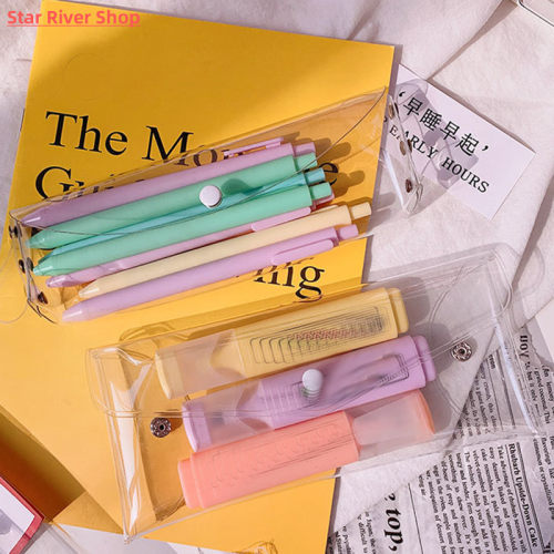 极速Transparent PVC Stationary Organizer Stationery Pen Hold