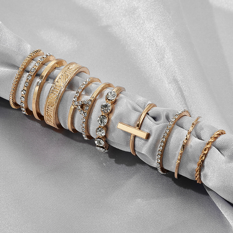 Jewelry Ring 8-piece set Retro joint ring set 关节戒指套装