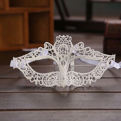 极速2016 Catwoman Masquerade Lace Mask Halloween Black White