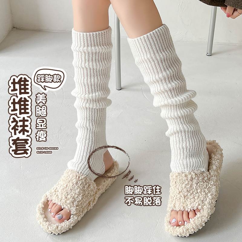 白色袜套JK夏天百搭甜美小腿套罗莉塔lolita可爱日系泡泡袜子秋冬