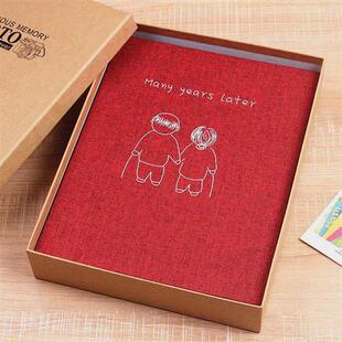 一刻相册随心码 粘贴式记录爱情侣本布艺diy相册手工创意情侣浪漫