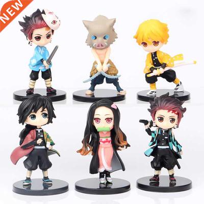 极速6pcsset Anime Demon Slayer Figure Kimetsu No Yaiba Figur