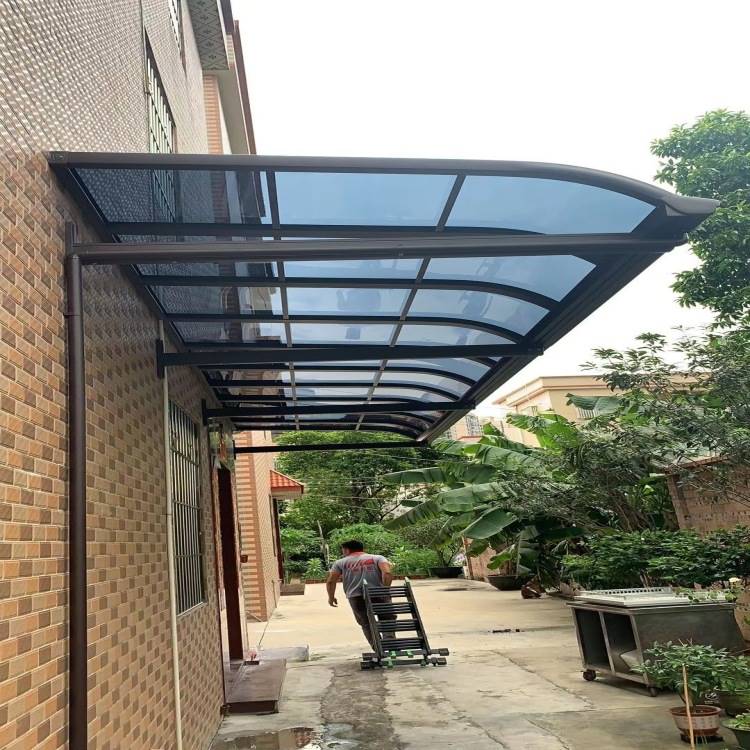 铝合金雨棚阳台户外防雨庭院楼顶别墅花园门上遮雨棚停车棚遮阳棚