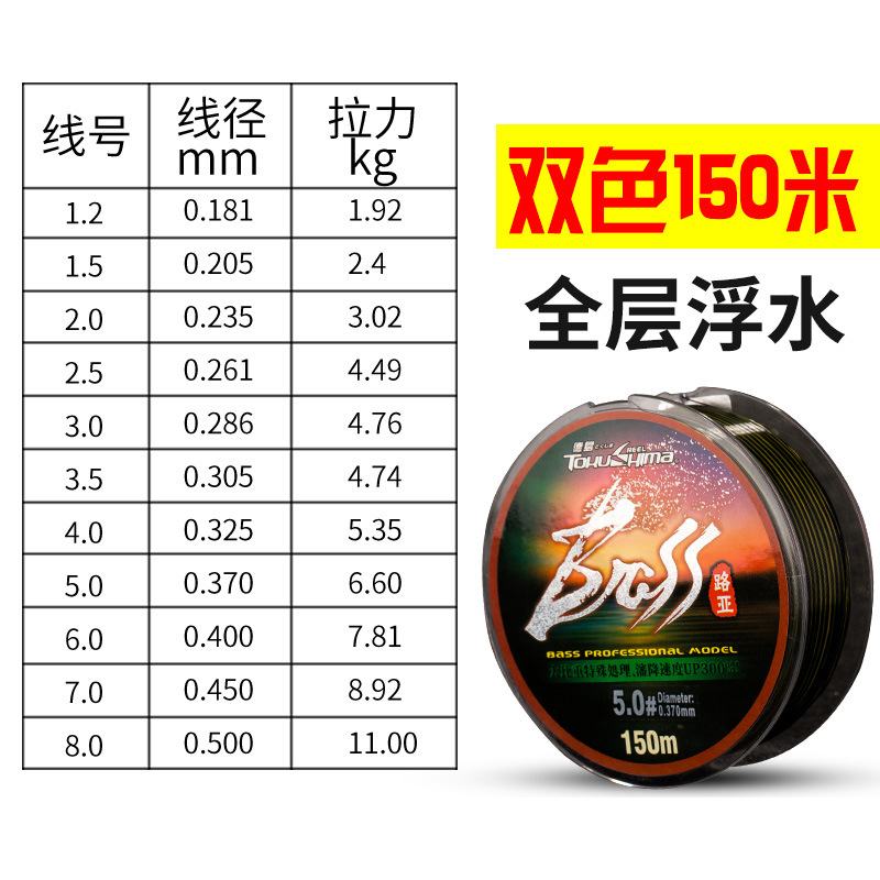 Floating line meter main line strong tension fishing line f