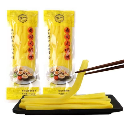 寿司调味萝卜条520g1斤200g韩式紫菜包饭酸甜料理即食黄萝卜盐渍