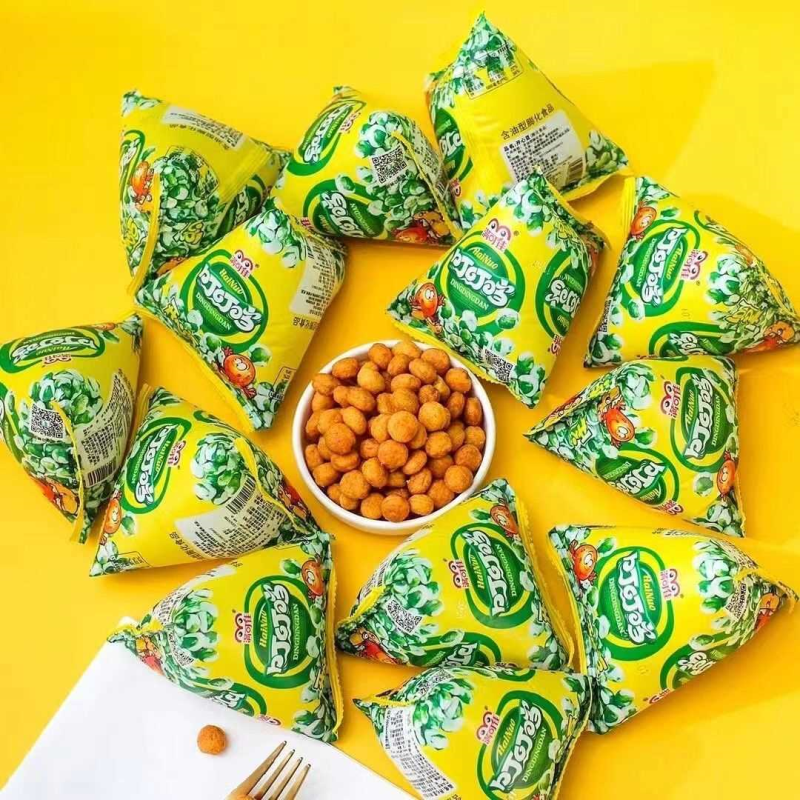 零食开心豆油炸食品儿童三角包装膨化零食乐趣童年休闲小吃