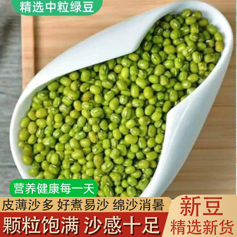 当季小绿豆好煮易烂清热解暑早餐搭档养生杂粮颗粒饱满沙感十足