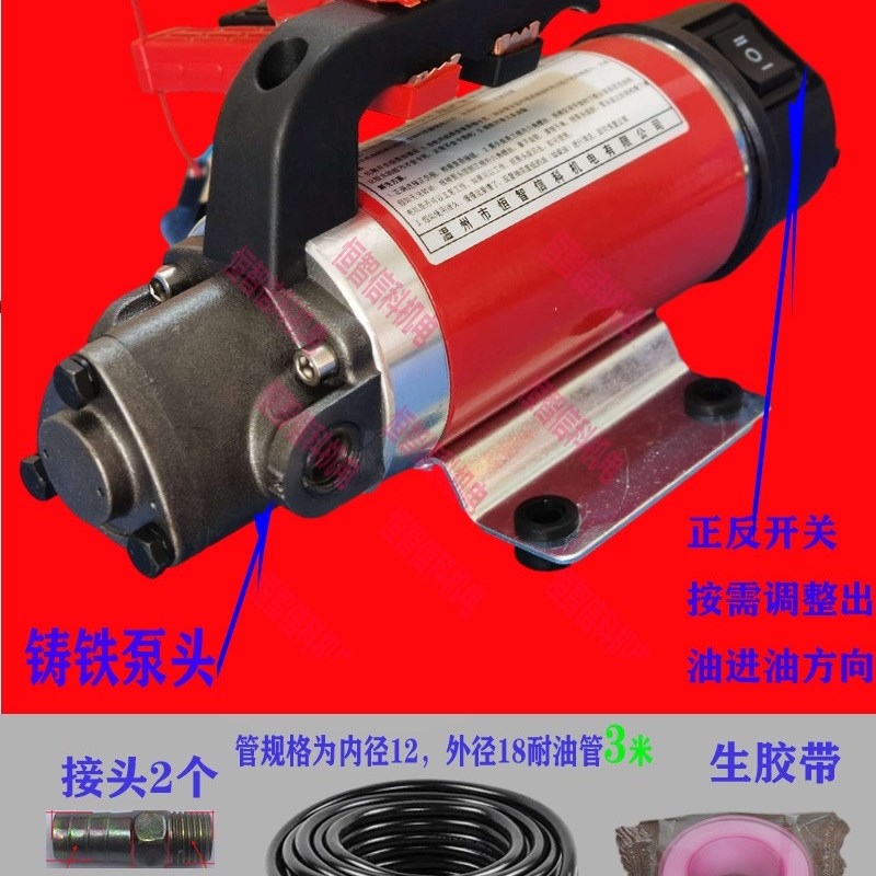 电动抽油泵12v汽车船用叉车u保养46S店双向 机油齿轮油24V220V