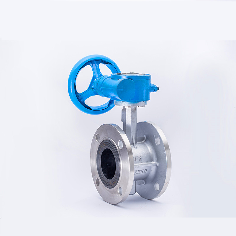 304不锈钢软密封法兰手动蝶阀D41X软密封涡轮法兰蝶阀D341X DN100