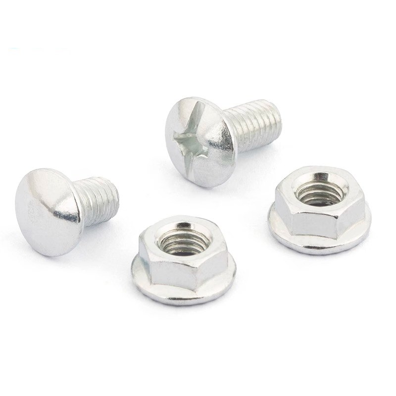 热销马车螺丝套装货架万能角钢置物支桥架6毫米8mm十字花角铁固定