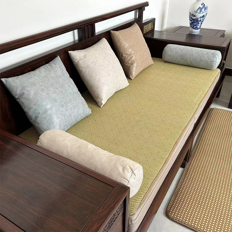 热销定制双面实木沙发垫新中式四季防滑坐垫夏季盖布中式高端沙发