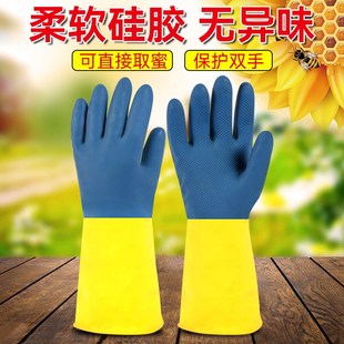 热销养蜂手套防蛰防蜂橡胶乳胶捉蜂蜜蜂防割防刺加厚透气取蜜防护
