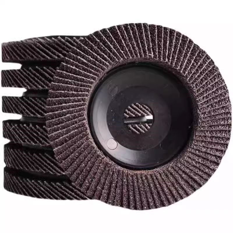 热销百叶片百叶轮打磨片100角磨机125木工不锈钢抛光片砂布轮千叶