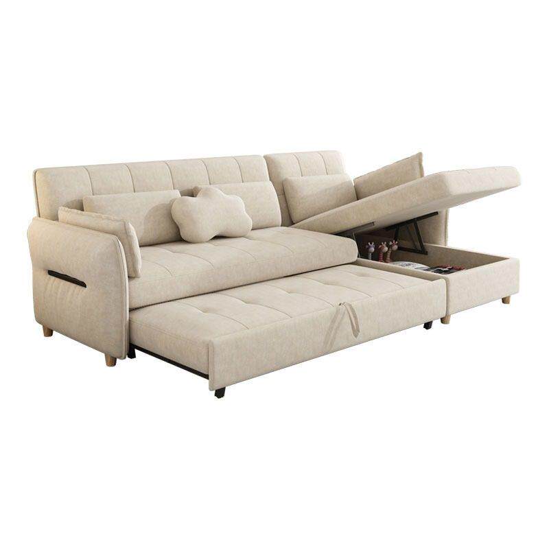 折叠沙发床一体两用多功能实木小户型客厅抽拉式可伸缩床收纳贵妃