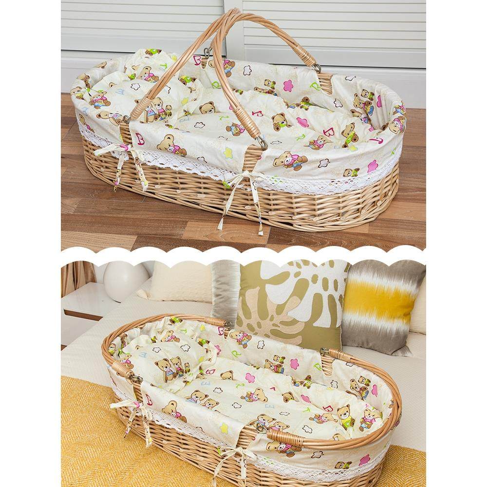 爆款新生婴儿提篮便携婴儿篮藤柳编睡篮车载婴儿手提篮宝宝摇篮床,婴童用品,摇篮,淘宝优惠券,粉丝福利购,淘宝优惠卷