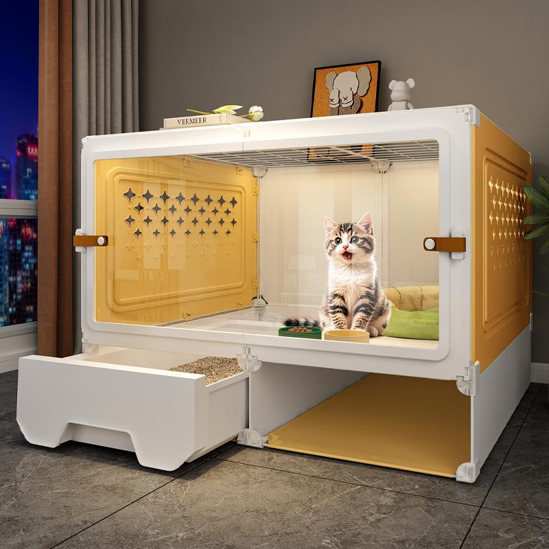 猫别墅带厕所一体家用室内猫窝猫笼子超大空间小型猫柜猫咪屋舍
