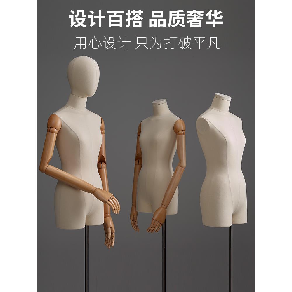 服装店模特道具半身人偶台韩版锁骨小胸橱窗展示架带头女模特架子