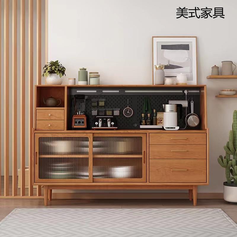 北欧实木餐边柜小户型客厅咖啡柜客厅储物柜玄关柜厨房收纳置物柜