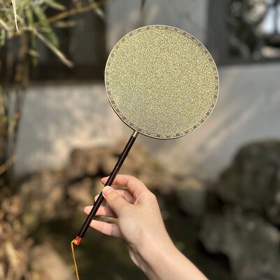 【 订货】稀地金缂丝团扇苏州礼品扇工艺扇中国风缂丝扇子