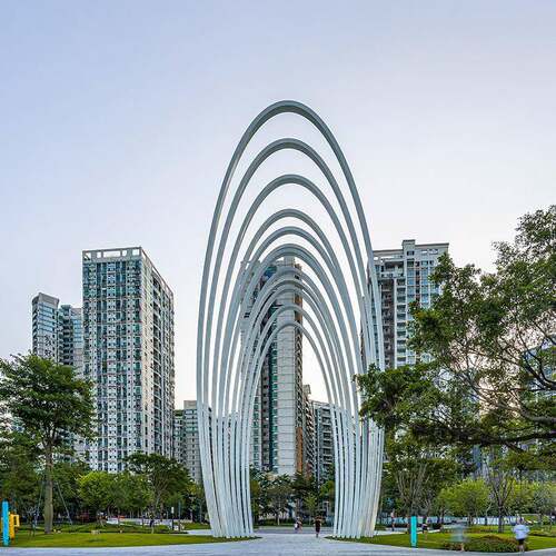 大型不锈雕塑景观雕塑yc003摆件金属雕塑圆雕观廊景镜面钢雕架塑