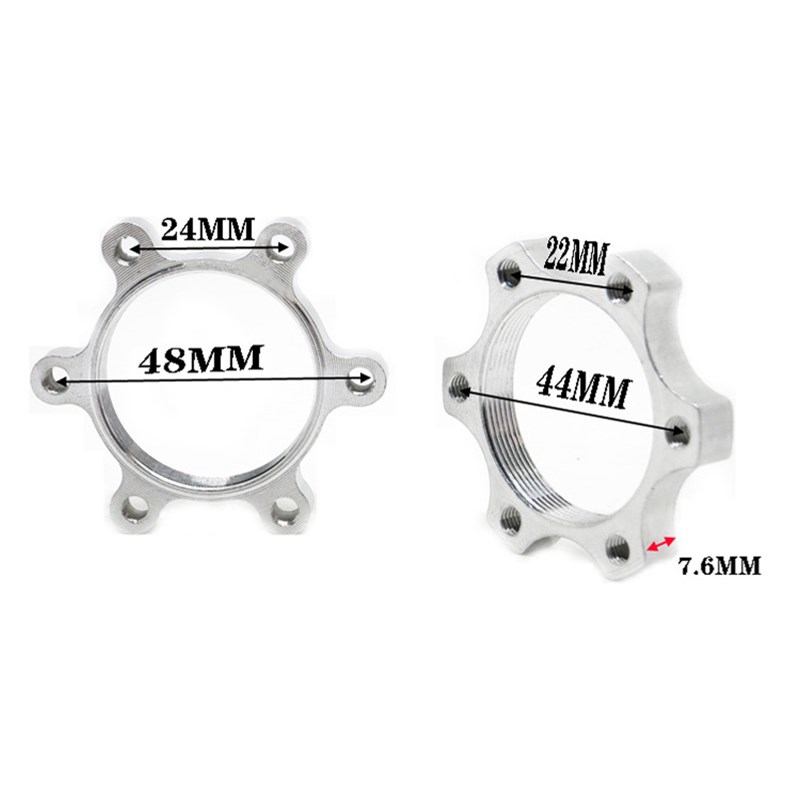 热销自行车碟刹盘片转接座  刹车装置法兰 六孔花鼓碟片法兰44MM