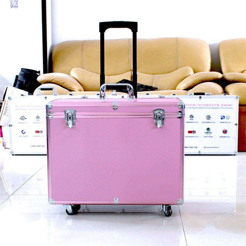 热销包邮铝合金手提红酒拉杆箱10支装礼品箱酒杯/宴会/葡萄酒盒工