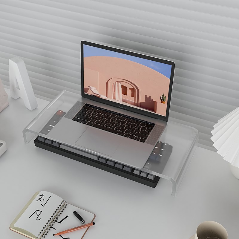 热销亚克力增高架显示器支架工位电脑台式收纳笔记本办公室桌面置
