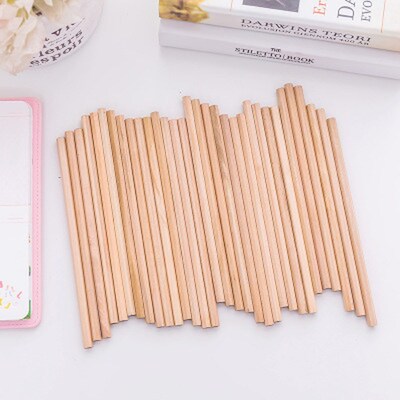 极速10PCs/lot Wooden Lead Pencils Natural Wood Pencil HB Bla