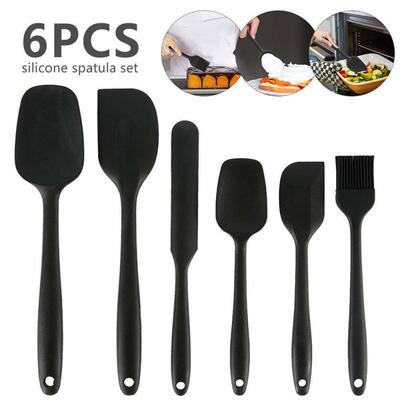 好货2Types Silicone Cooking Utensils Set Non-stick Spatula S